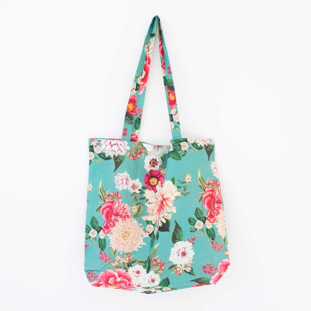 Fleur Tote Bag - Aqua