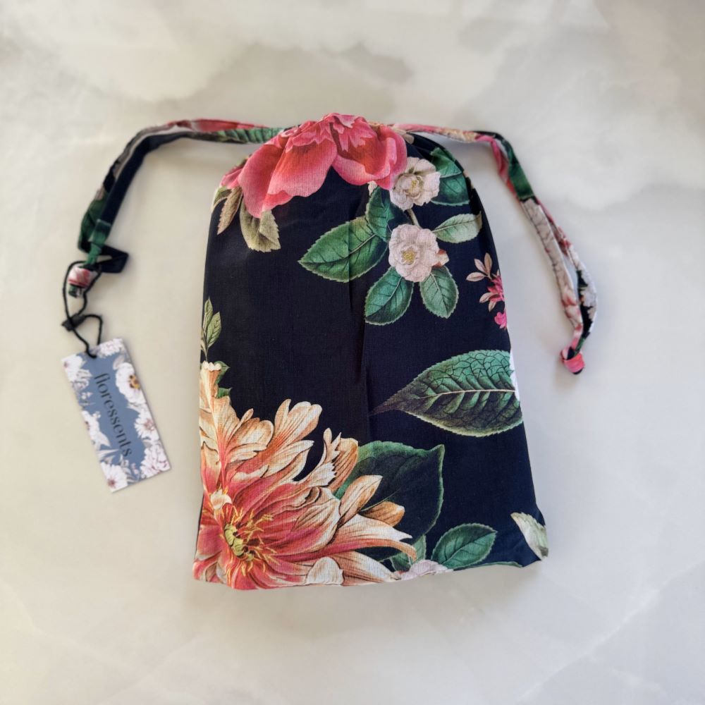 Fleur Kimono Robe Black