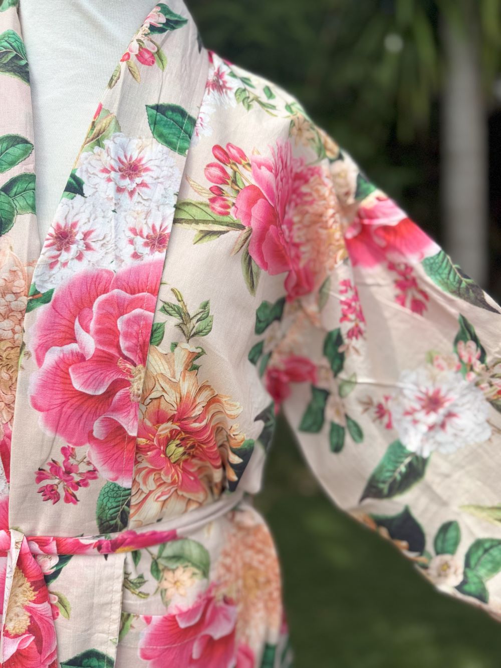 Fleur Kimono Robe Sand