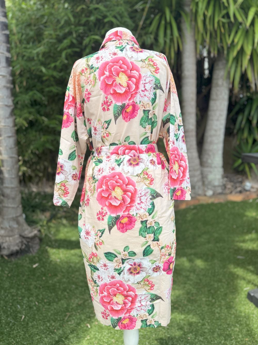 Fleur Kimono Robe Sand