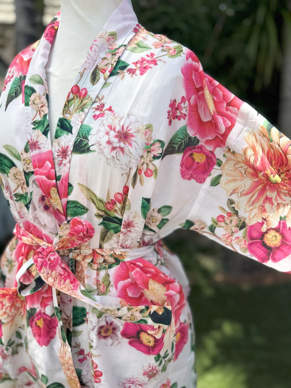 Fleur Kimono Robe White