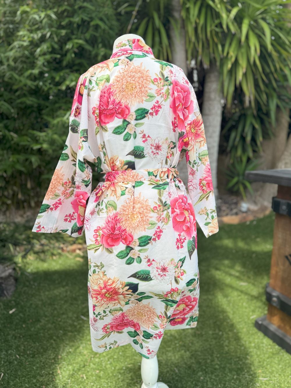Fleur Kimono Robe White