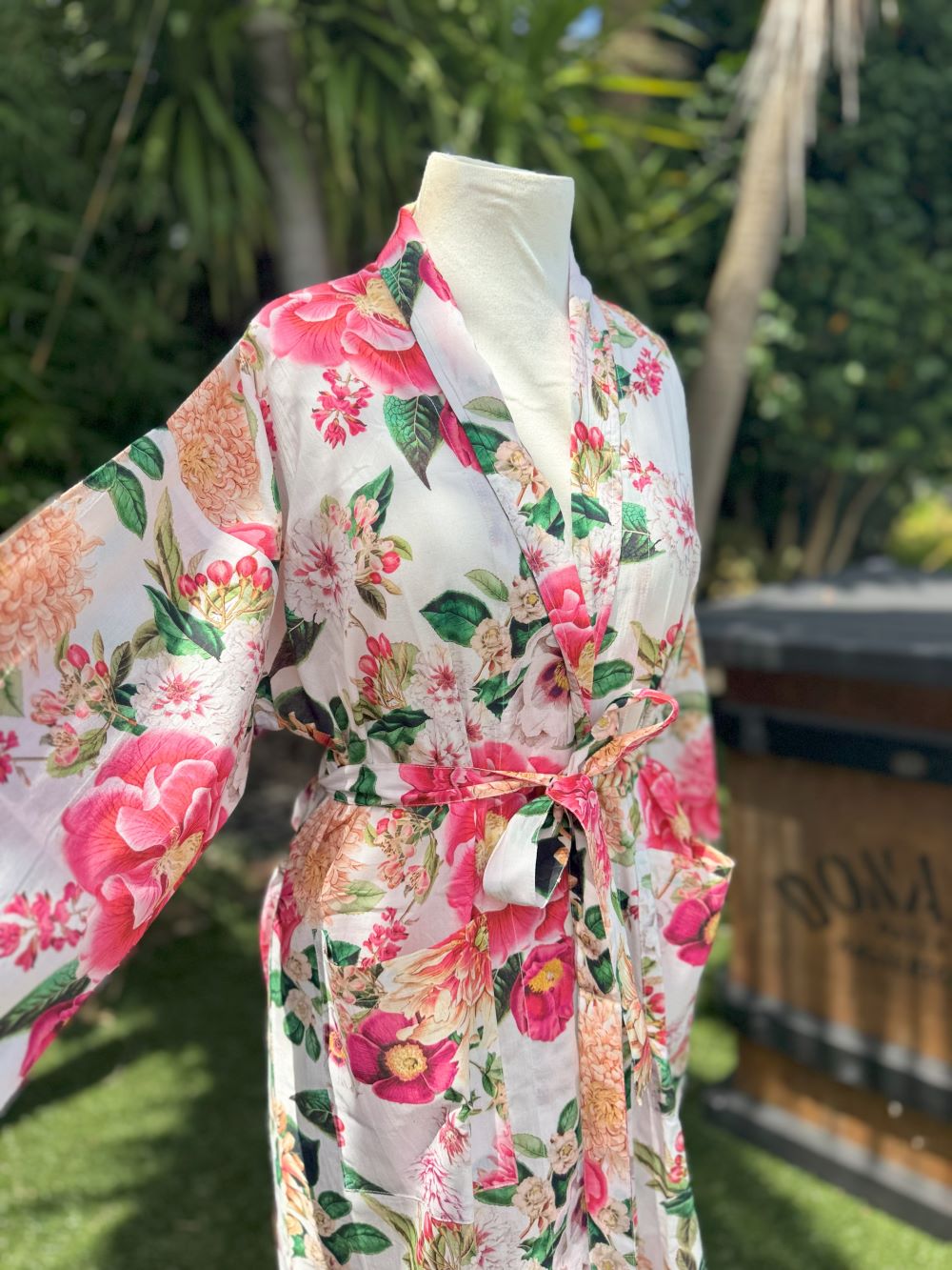 Fleur Kimono Robe White