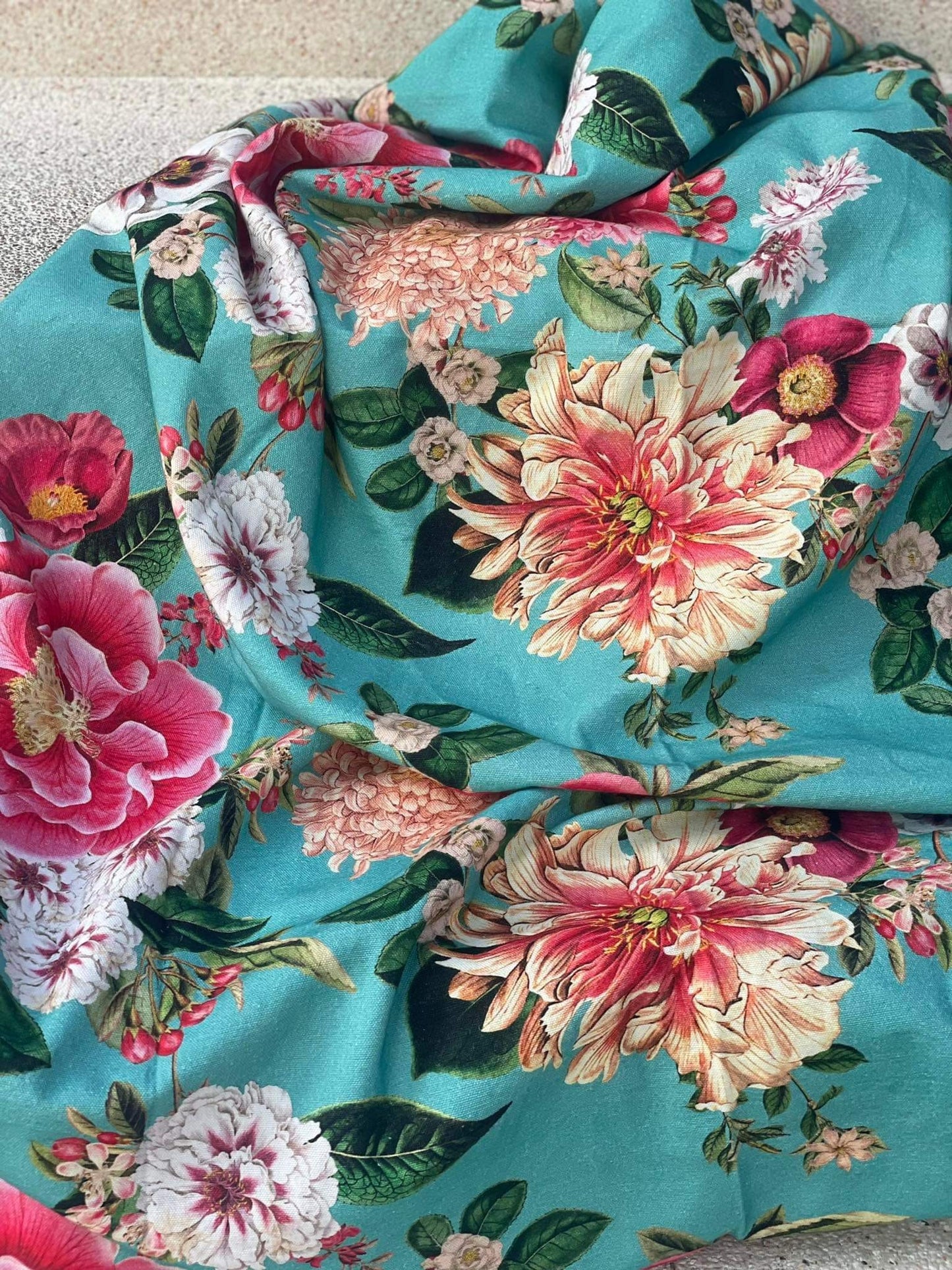 Fleur Aqua Turkish Towel