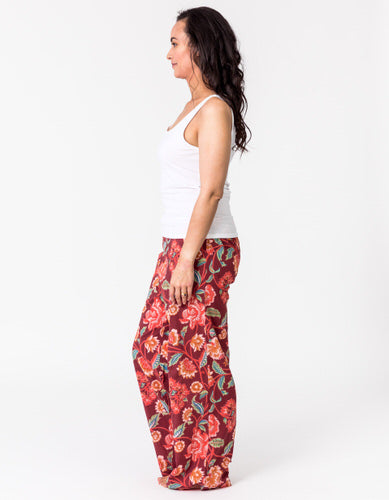 Lily Lounge Pants - Burgundy