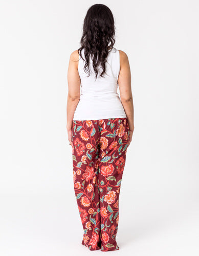 Lily Lounge Pants - Burgundy