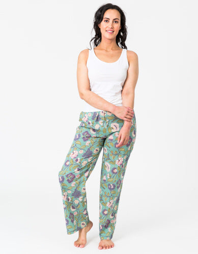 Lily Lounge Pants - Dusty Aqua