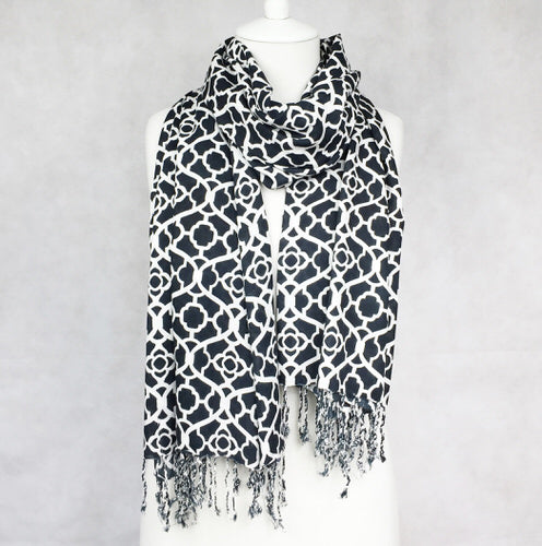 Mosaic Scarf - Black
