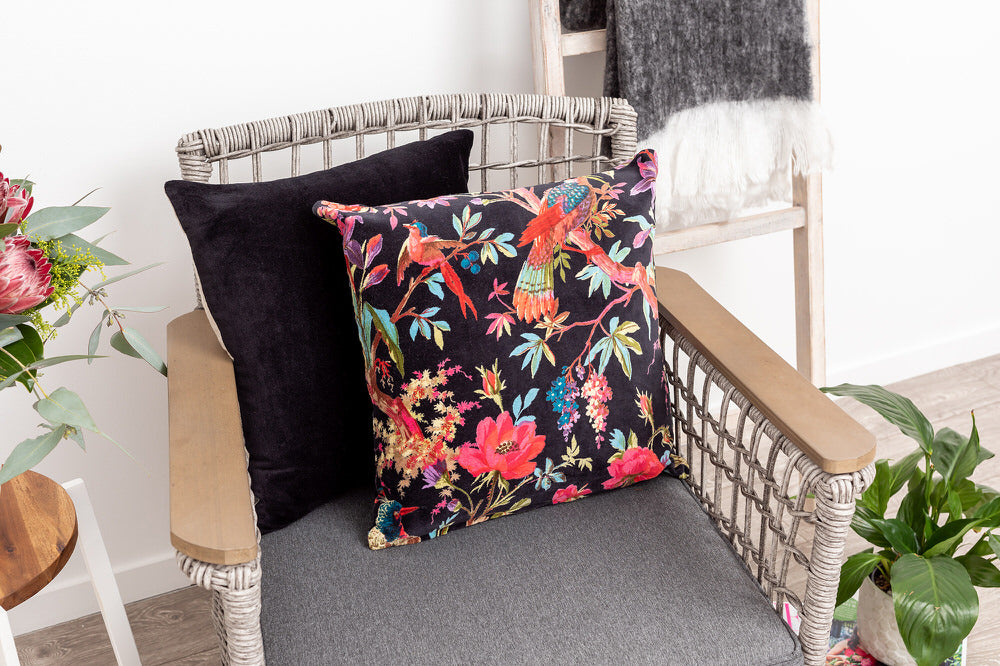 Paradise Black Cushion