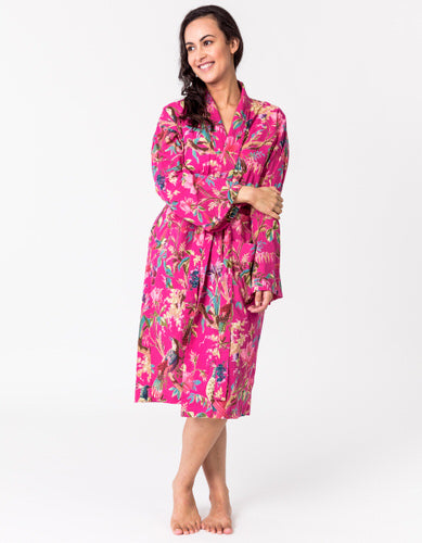 Paradise Hot Pink Kimono Robe
