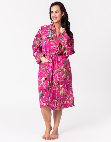 Paradise Hot Pink Kimono Robe