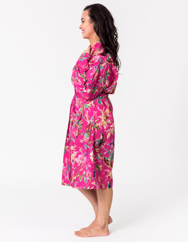 Paradise Hot Pink Kimono Robe