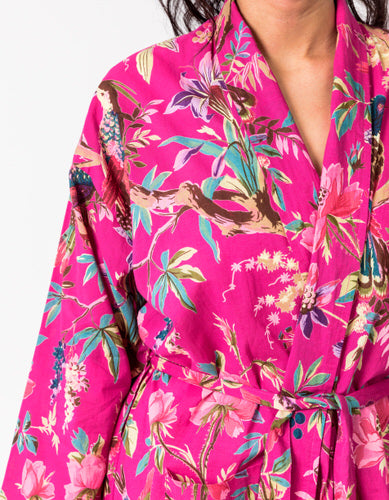 Paradise Hot Pink Kimono Robe