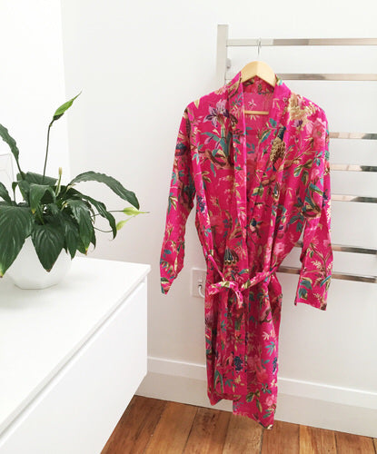 Paradise Hot Pink Kimono Robe