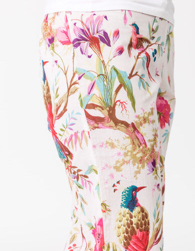 White Paradise Lounge Pants no pockets