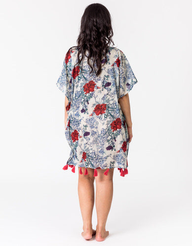 Peony Red Kaftan