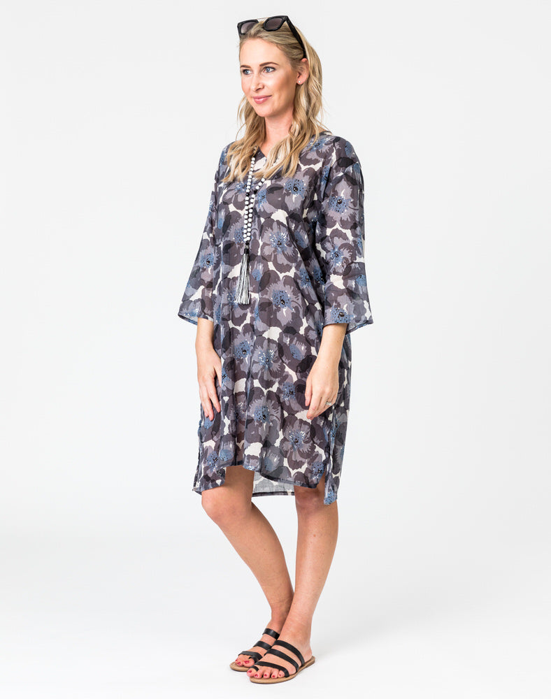 Poppy Charcoal Tunic