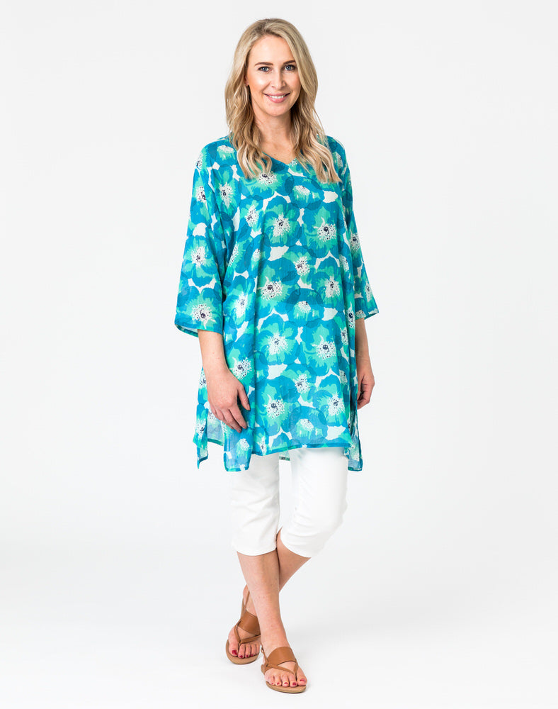 Poppy Turquoise Tunic