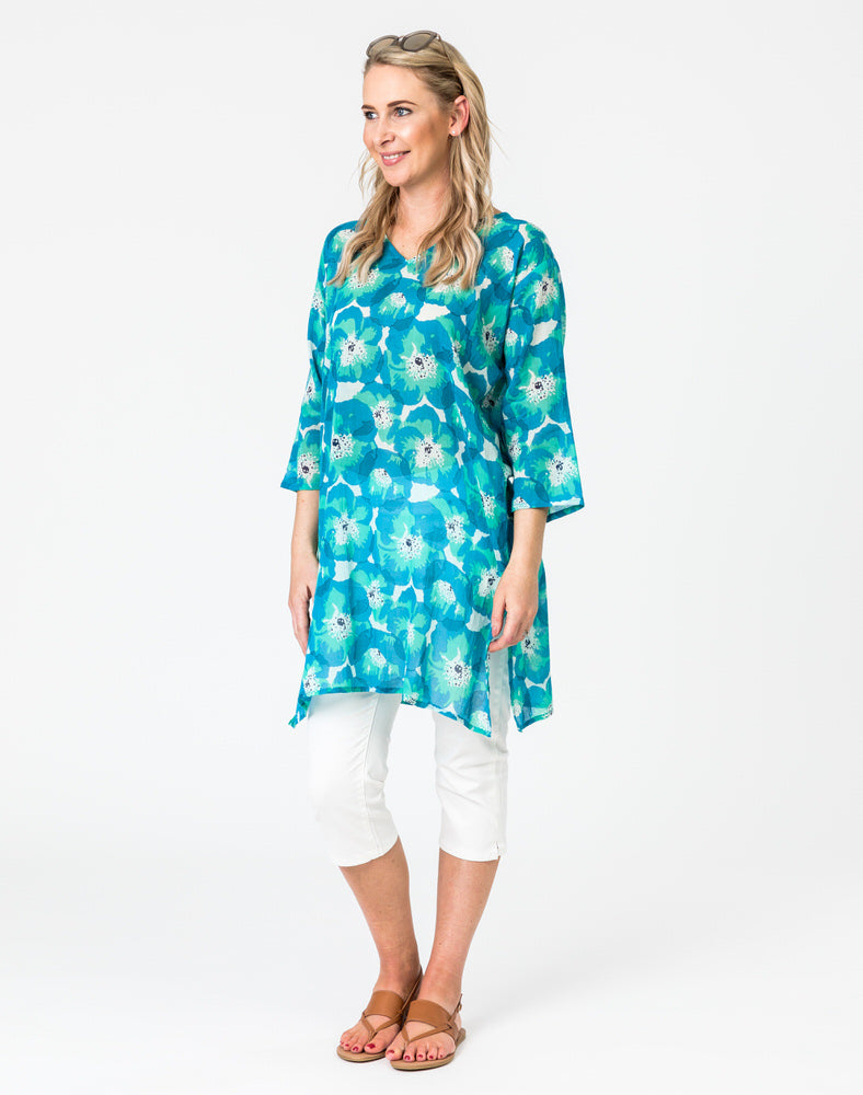 Poppy Turquoise Tunic