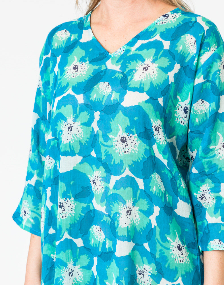 Poppy Turquoise Tunic