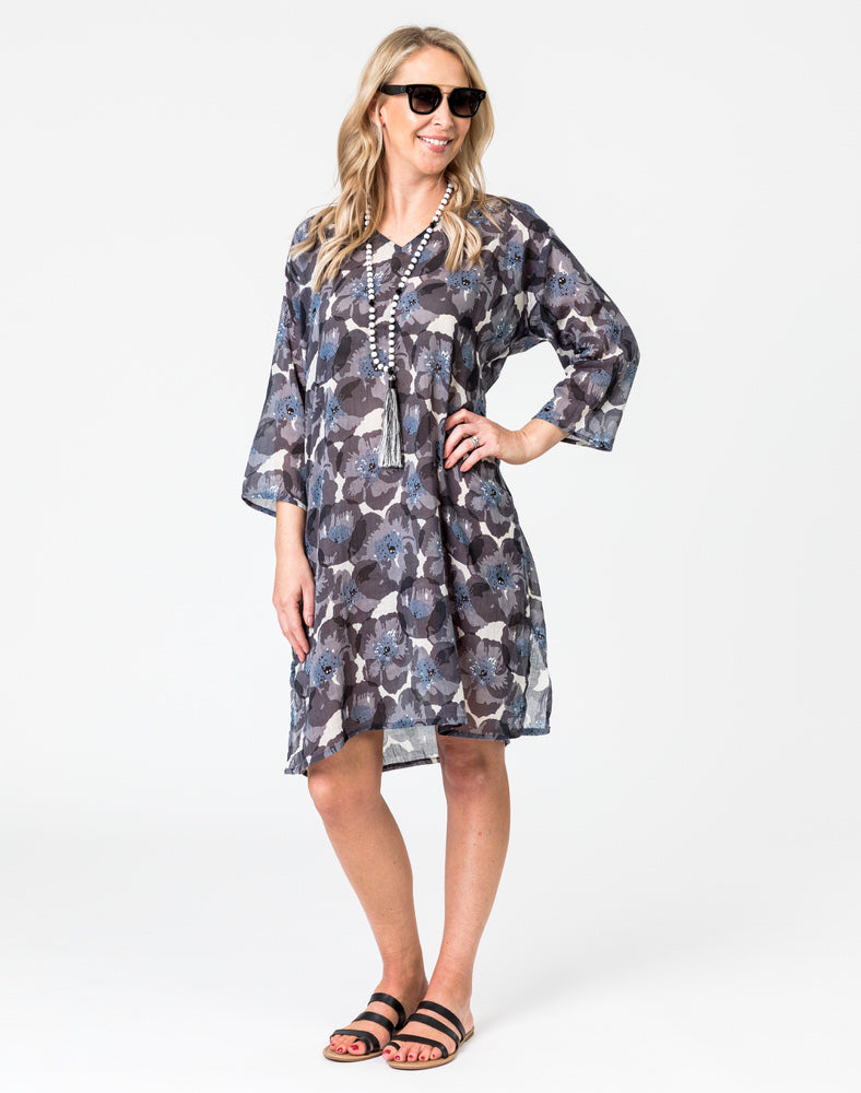 Poppy Charcoal Tunic