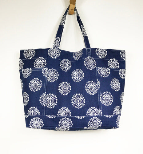 Persia Beach Bag - Navy