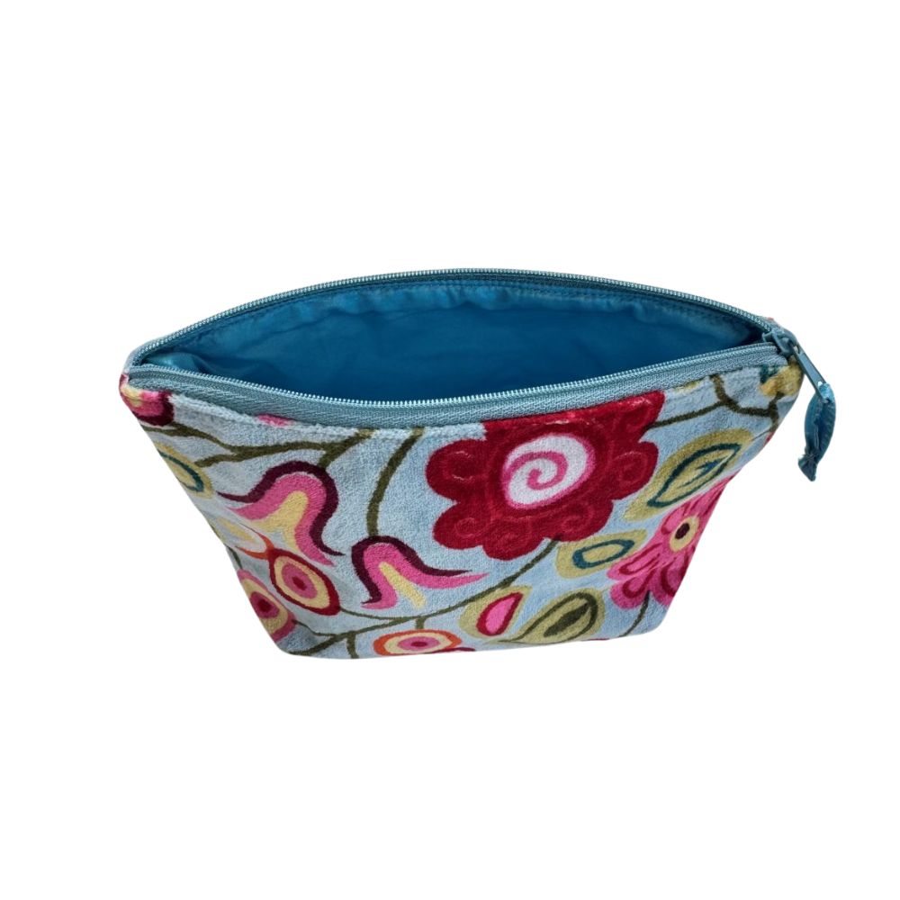 Rosa Cosmetic Bag - Blue
