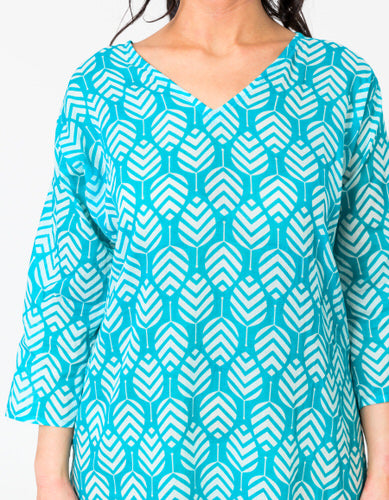 Fan Turquoise Tunic