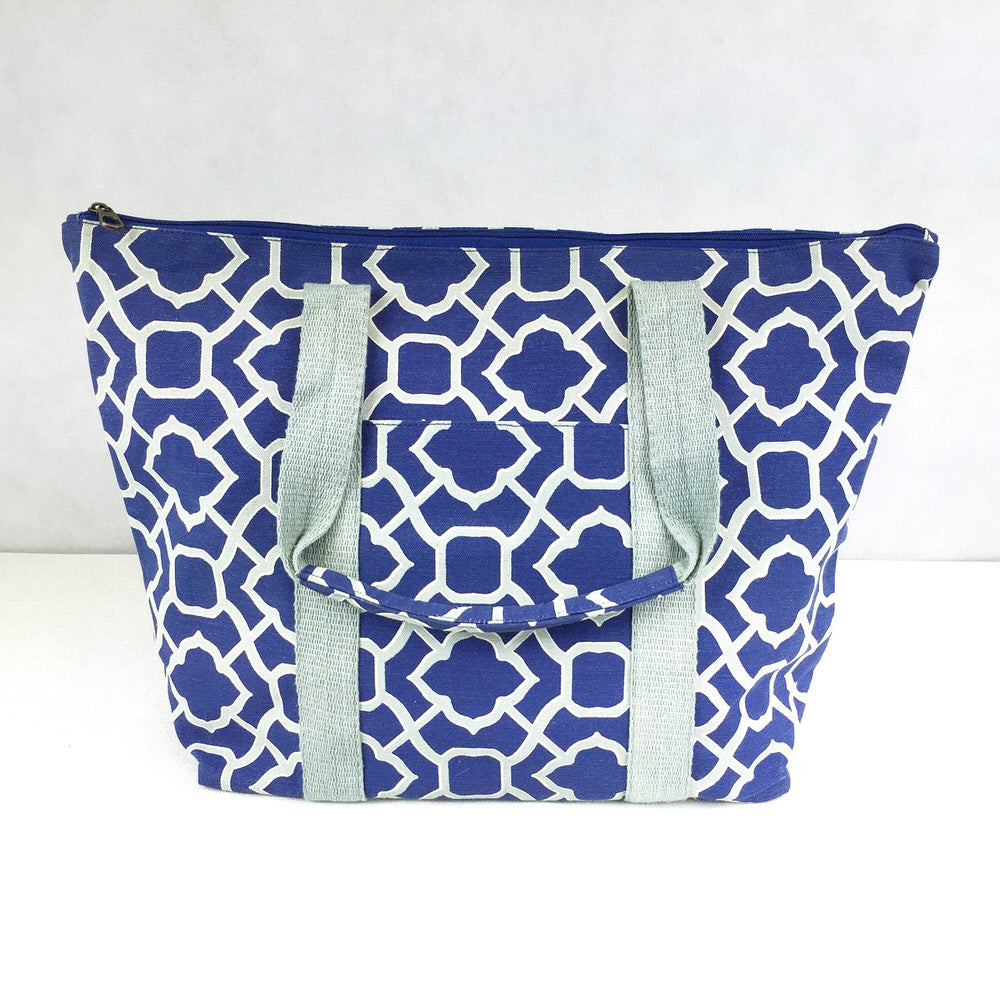 Trellis Beach Bag - Navy