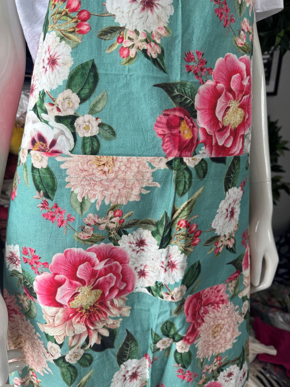 Fleur Apron - Aqua