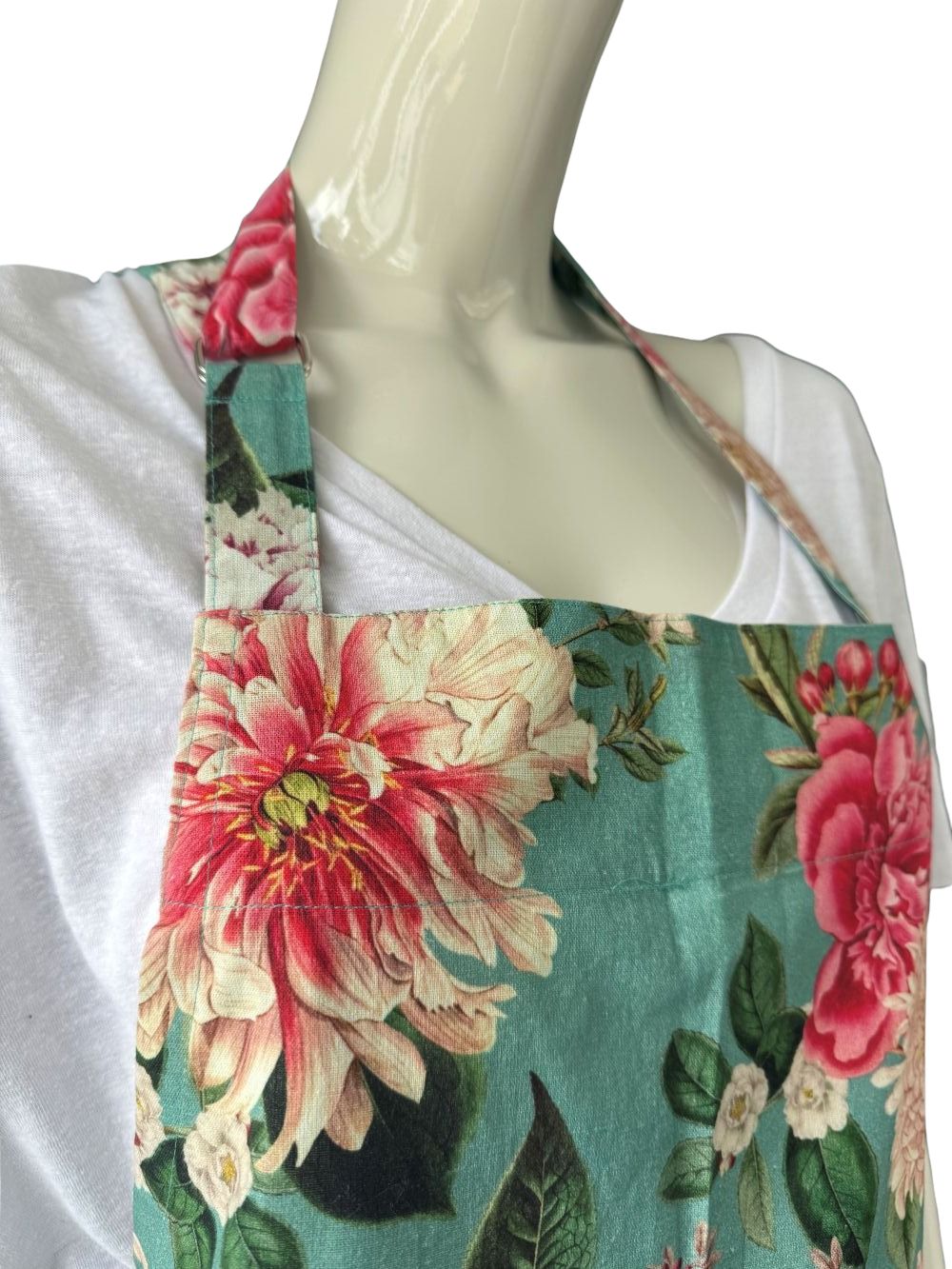 Fleur Apron - Aqua
