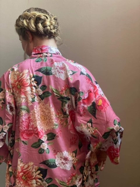 Fleur Kimono Robe Pink