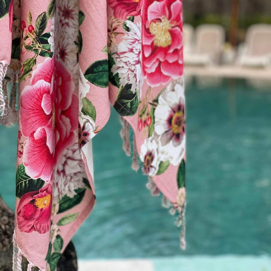 Fleur Pink Turkish Towel