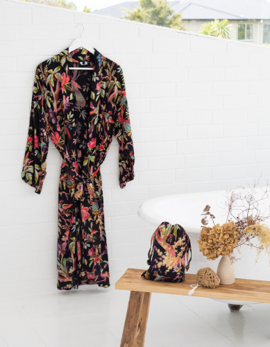 Paradise Diamond Robe Black