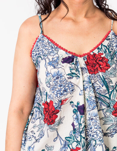 Peony Red Camisole
